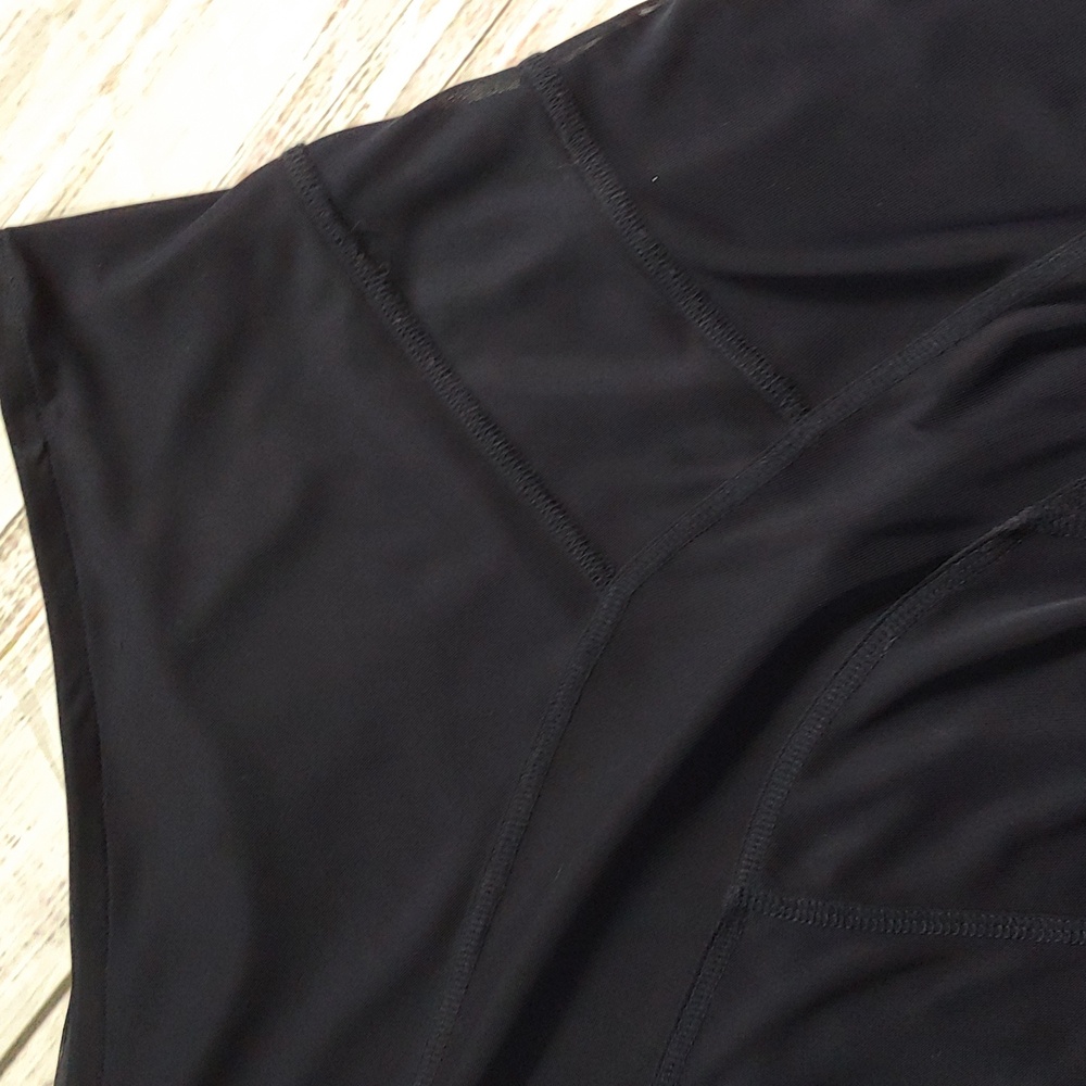 Chico's Dark Blue A-Line‎ Maxi Skirt with Raw Sharkbite Hem - Picture 3 of 8